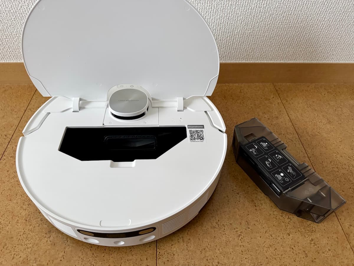 Dreame L10s Ultra Gen2に内蔵のダストボックス