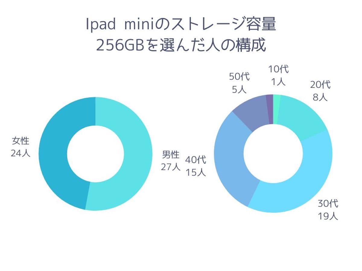iPad miniのストレージ容量256GBを選んだ人