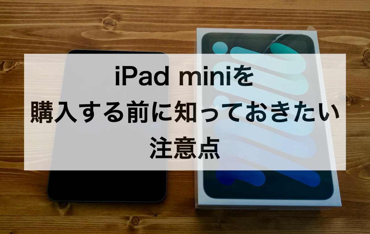 iPad miniを購入する前に知っておきたい注意点【Q&A】