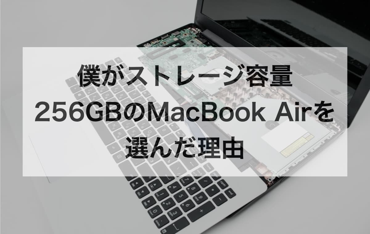 僕がストレージ容量が256GBのMacBook Airを選んだ理由