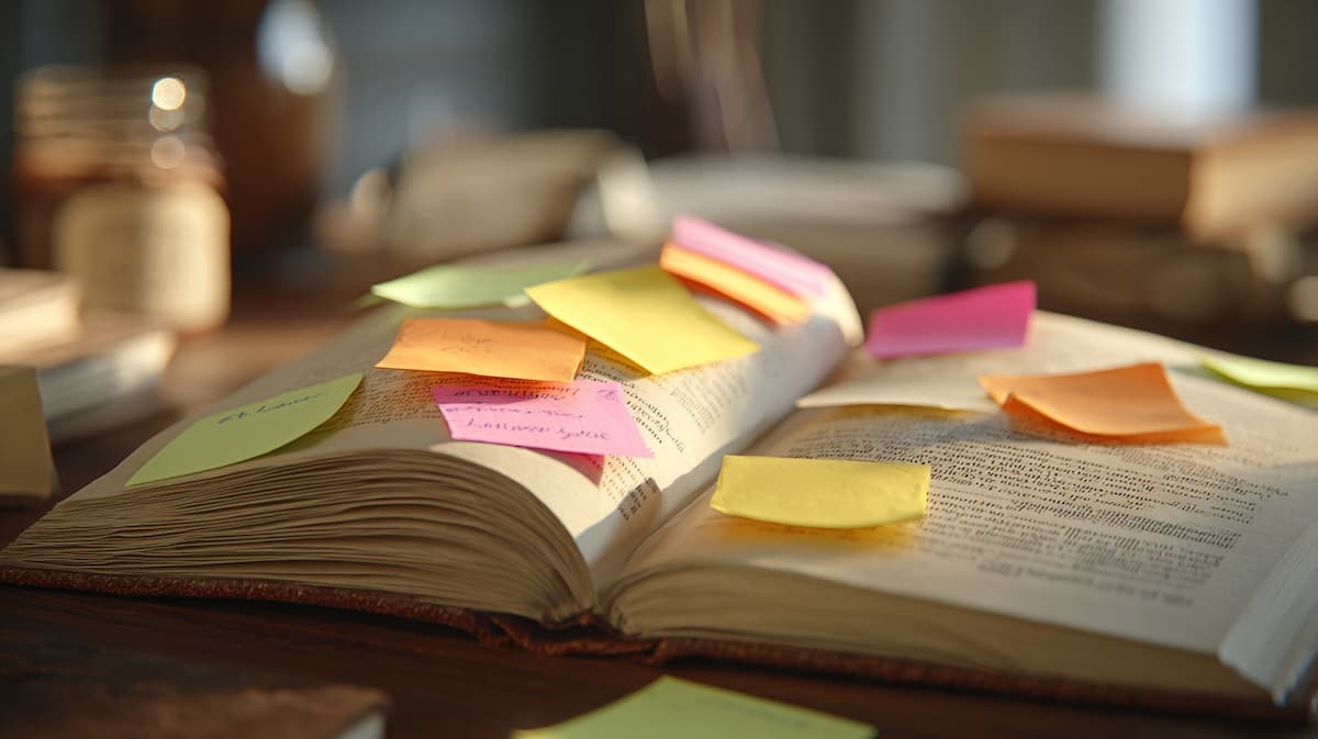付箋を貼りながら読み込まれた本