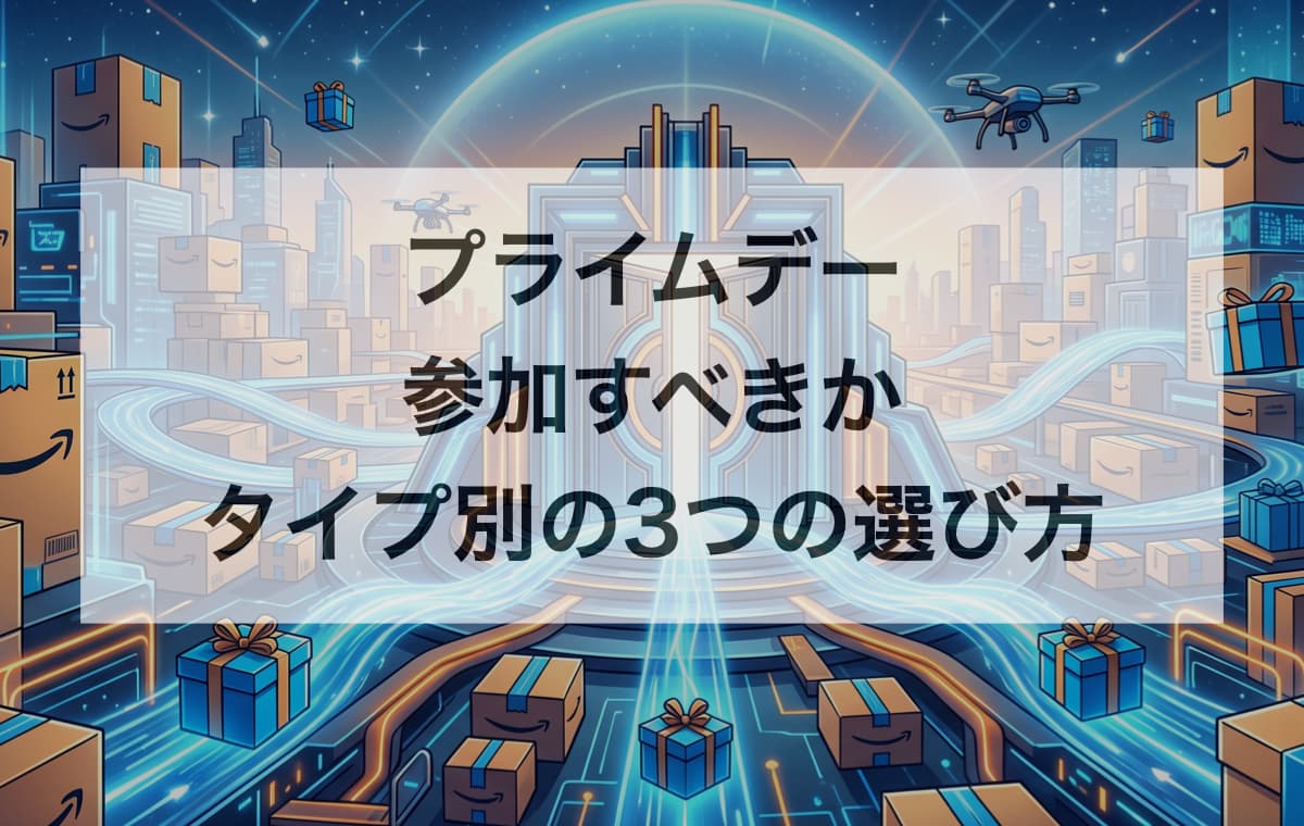 【結局どうすべき？】プライムデーに参加すべきかタイプ別の3つの選び方