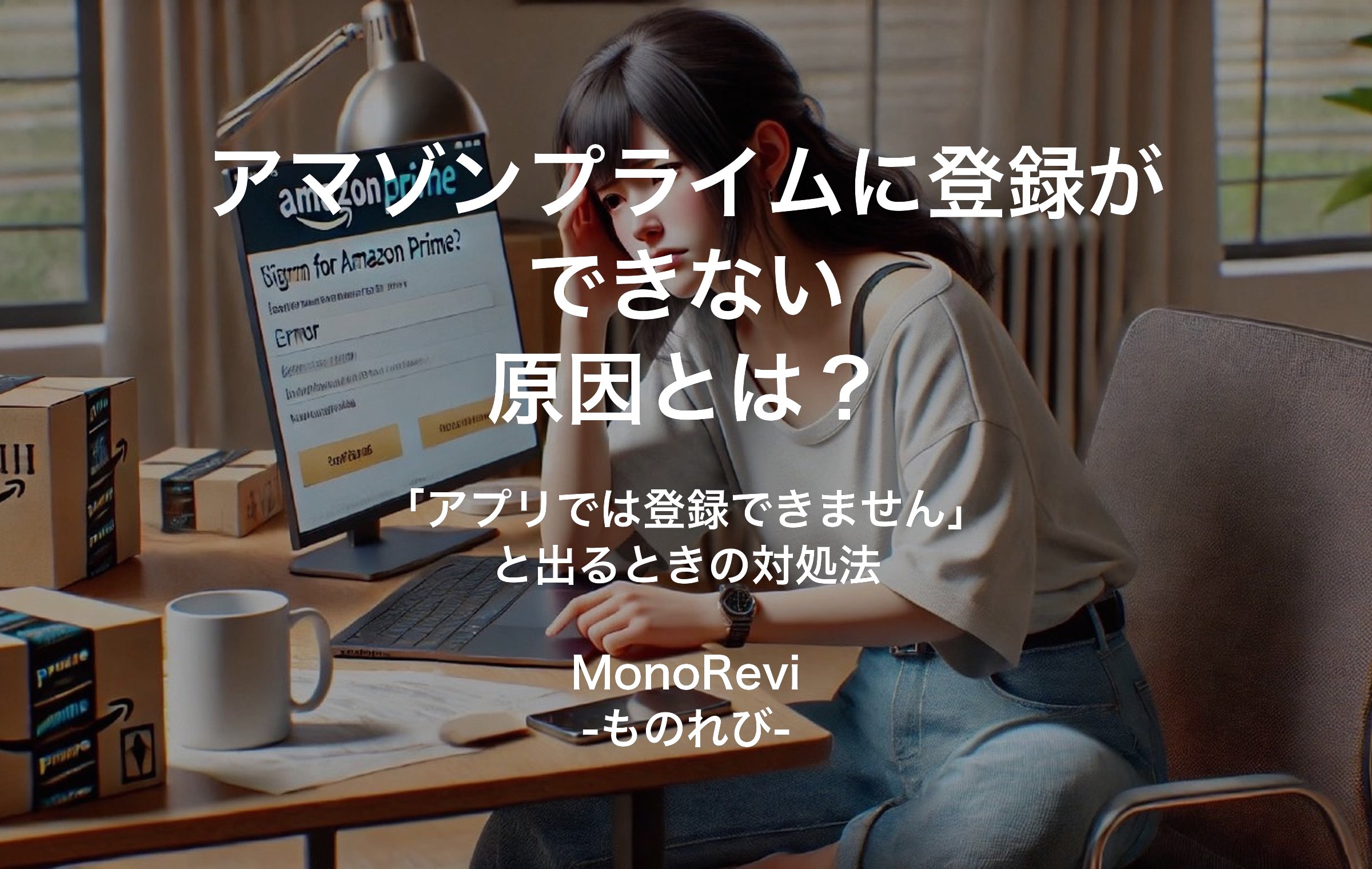 【3分で完了】アマゾンプライムに登録できない？「アプリでは登録できません」と表示される原因と対処法
