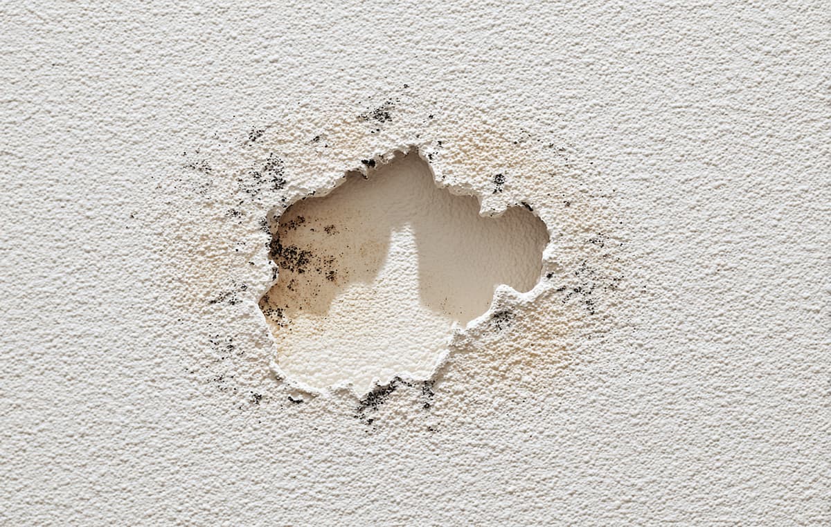 大きく剥がれた壁紙