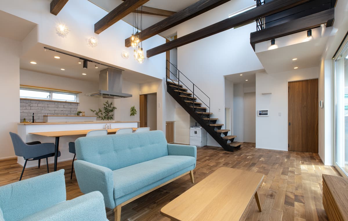 新築の家のリビング