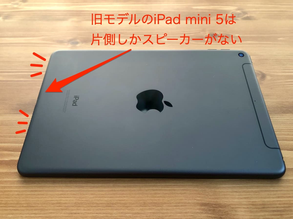 iPad mini5のスピーカー