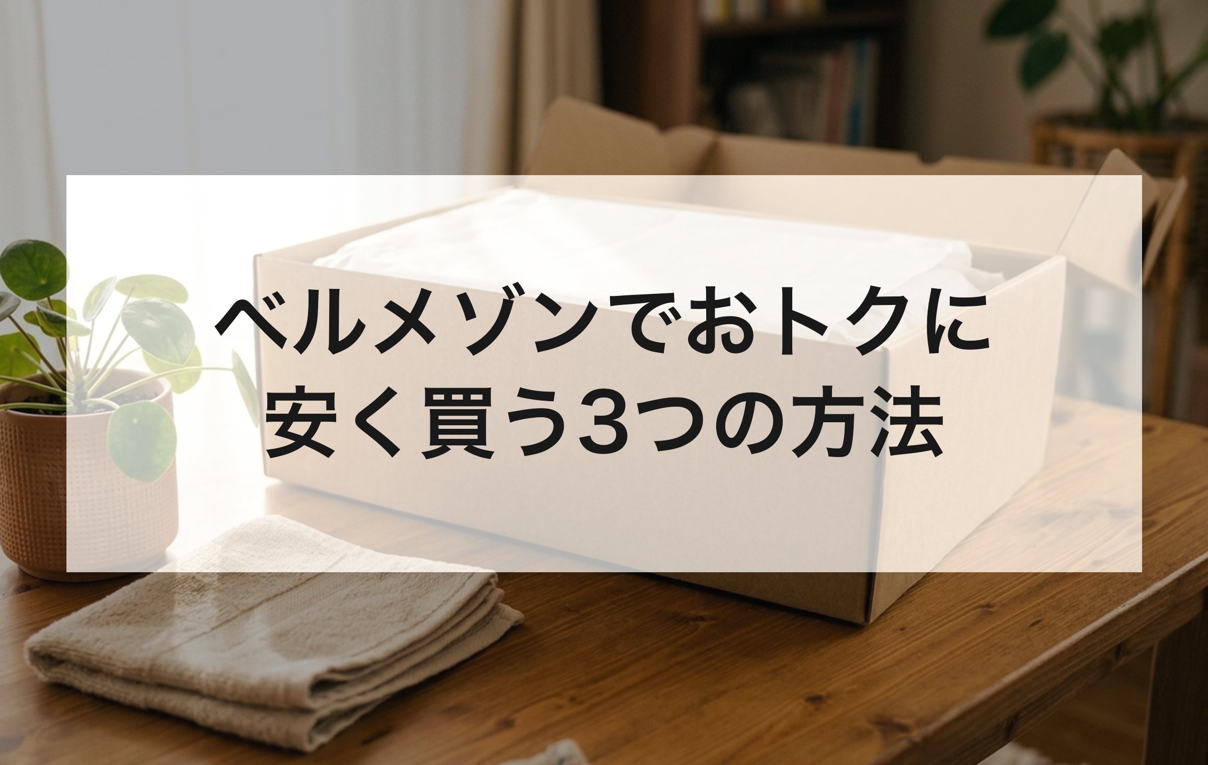 届いたばかりの無地の段ボール箱。新規登録の800円OFFクーポン・メルマガ・楽天リーベイツの3つで安く買う